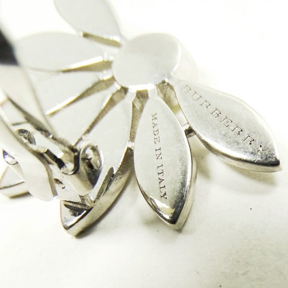 BURBERRY $1450 Half Daisy Drop & Stud Mismatched Earrings In Iris Yellow Crystal - Picture 9 of 11